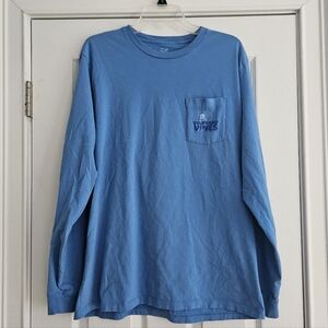 Vineyard Vines Men's Blue Long Sleeve Basketball Tee Size Large